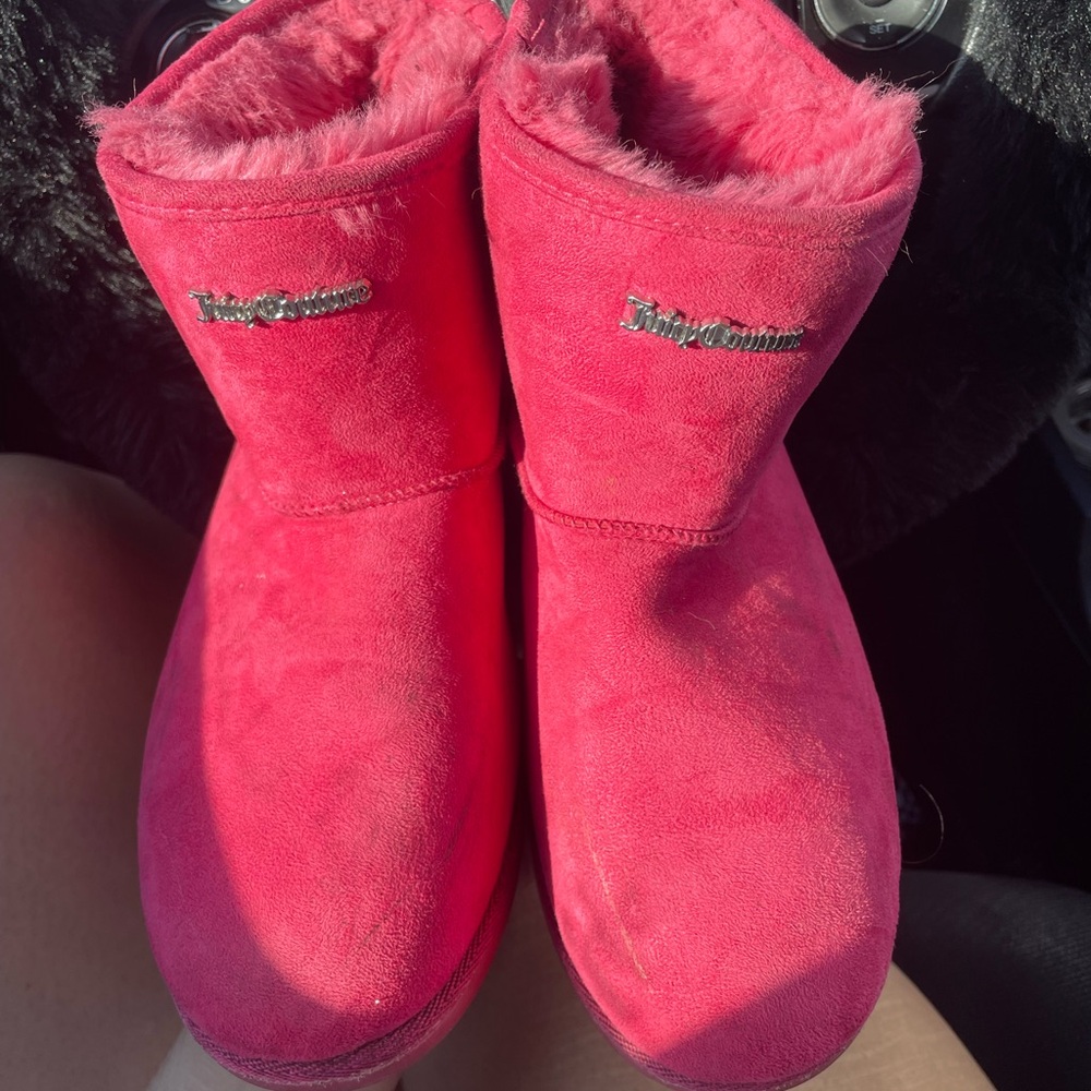Juicy Couture Vibrant Pink Plush Boots